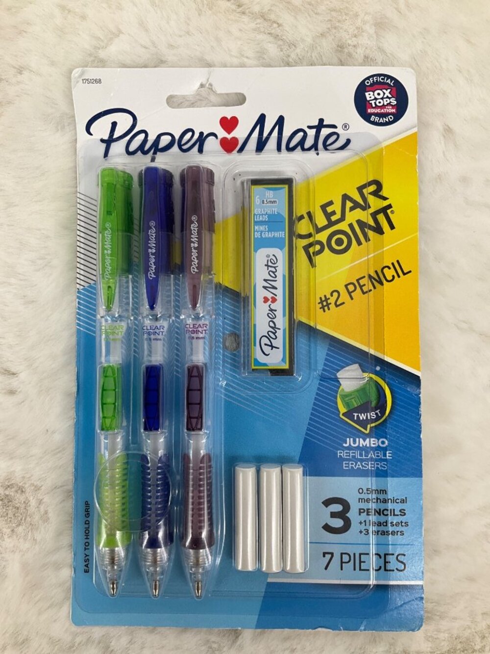 Paper Mate Clear Point Mechanical Pencils #2 Lead 0.5mm 3-Pack Mutli Color - Picture 5 of 5